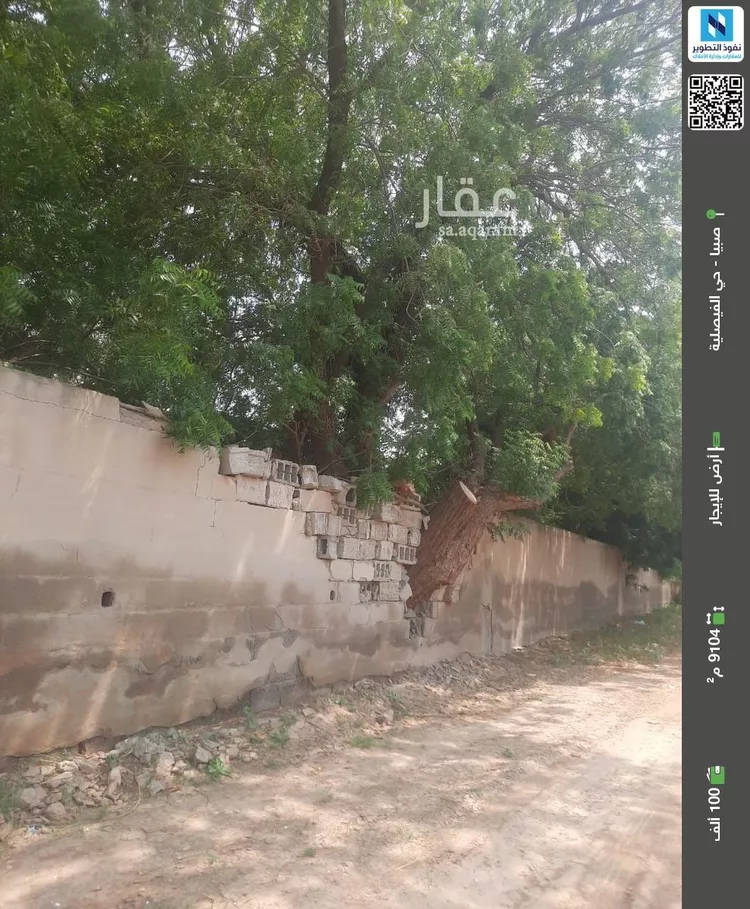 أرض للإيجار في شارع الغنائم, حي ابوالسلع, مدينة ابوالسلع, منطقة جازان