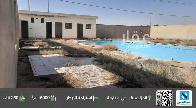 استراحة للإيجار في شارع تميم ابن اوس ابن حارثة, حي وسيلة, مدينة المزاحمية, منطقة الرياض