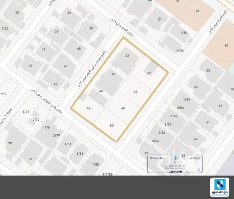 أرض للبيع في شارع الجواد, حي بدر, مدينة الرياض, منطقة الرياض صورة 4