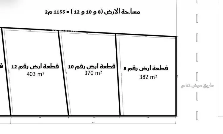 أرض للبيع في شارع طريق الحمر, حي الحمر الشمالي, مدينة بريدة, منطقة القصيم صورة 2