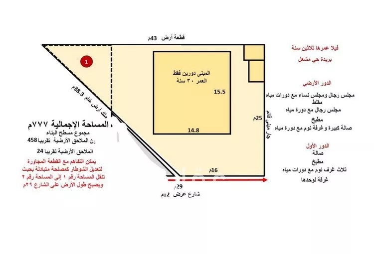 فيلا للبيع في حي المنتزة الغربي, مدينة بريدة, منطقة القصيم صورة 2