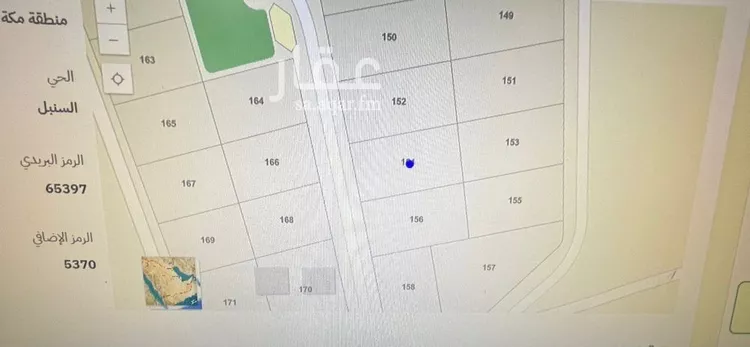 أرض للبيع في شارع بشير بن ثور العجلي, حي السنبل, مدينة السنبل, منطقة مكة المكرمة