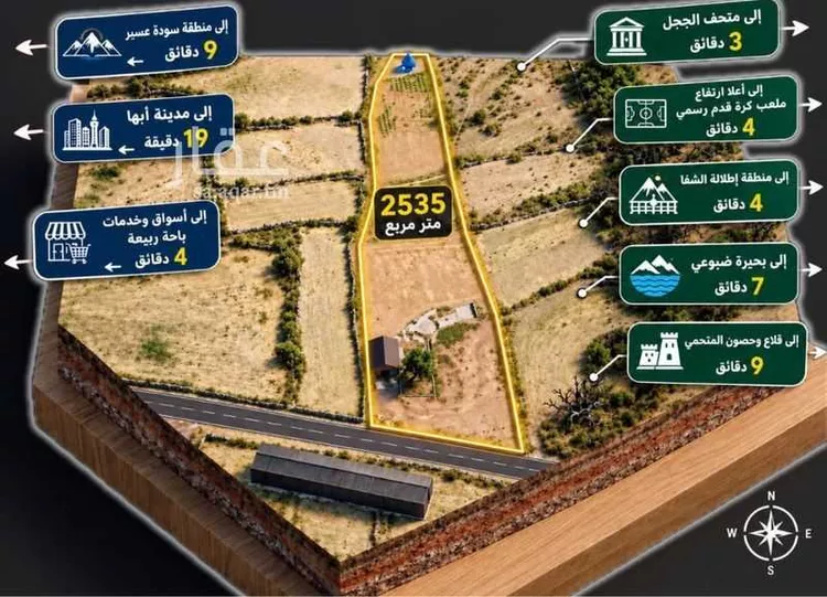 أرض للبيع في شارع 238 الباحة, حي الباحة, مدينة أبها, منطقة عسير 7