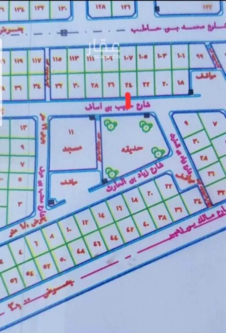 أرض للبيع في شارع خبيب ابن اساف, حي المطار, مدينة المدينه المنوره, منطقة المدينة المنورة