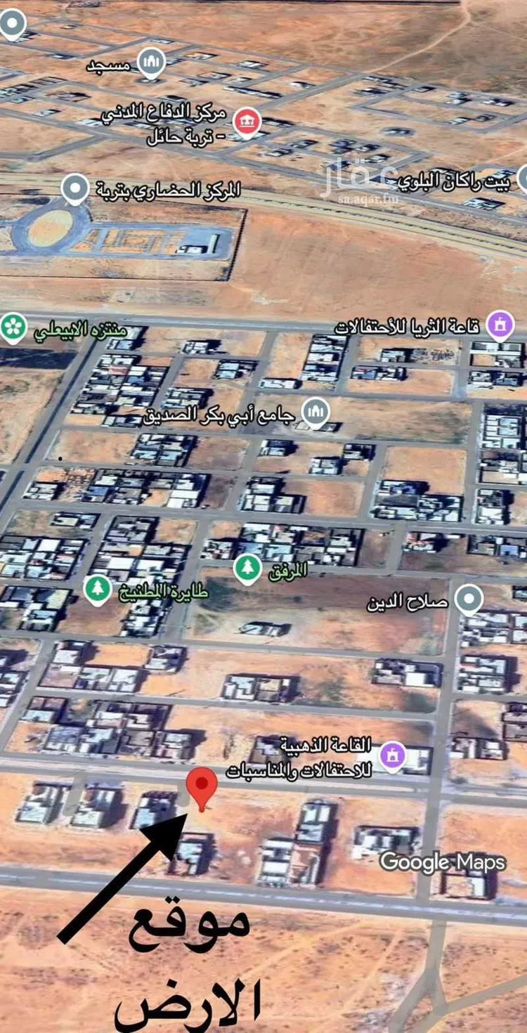 أرض للبيع في شارع أم حبيبة بنت ابي سفيان ام الؤمنين رضي الله عنها, حي الإسكان, مدينة تربة, منطقة حائل