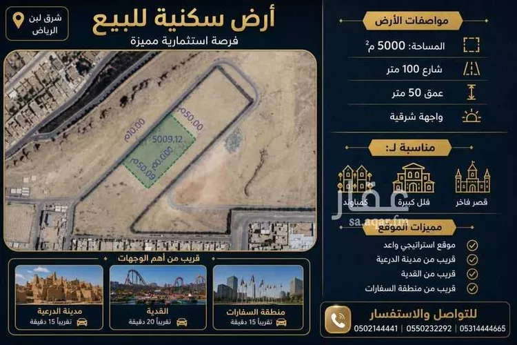 أرض للبيع في حي ظهرة لبن, مدينة الرياض, منطقة الرياض