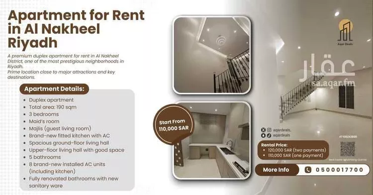 شقة للإيجار في شارع الجبل الصغير, حي النخيل, مدينة الرياض, منطقة الرياض صورة 2