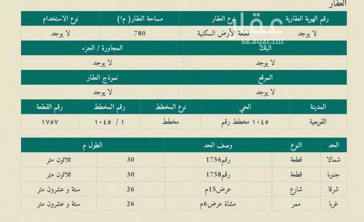 أرض للبيع في شارع 1045 مخطط رقم 46, حي 1045 مخطط رقم, مدينة القويعيه, منطقة الرياض