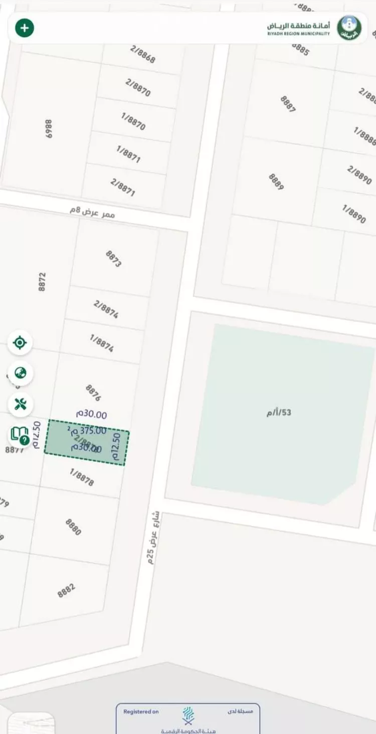 أرض للبيع في شارع احمد بن عبدالمنعم الدمنهوري, حي المهدية, مدينة الرياض, منطقة الرياض صورة 3