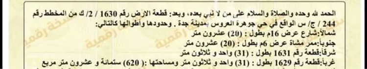 أرض للبيع في شارع سكني, حي الجزيرة, مدينة جدة, منطقة مكة المكرمة صورة 2