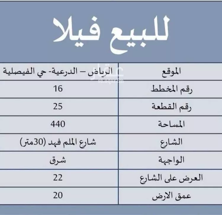فيلا للبيع في شارع الملك فهد ابن عبدالعزيز سعود, حي الفيصلية, مدينة الدرعية, منطقة الرياض