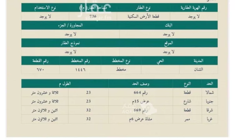 أرض للبيع في حي الازدهار, مدينة الشنان, منطقة حائل