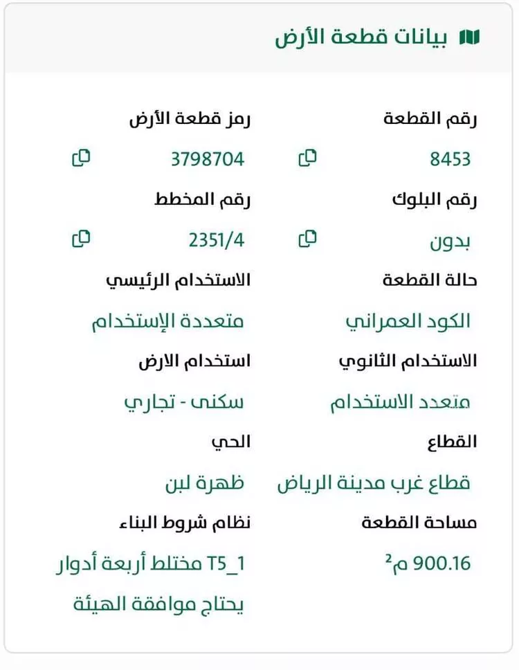 أرض للبيع في شارع نجران, حي ظهرة لبن, مدينة الرياض, منطقة الرياض صورة 3