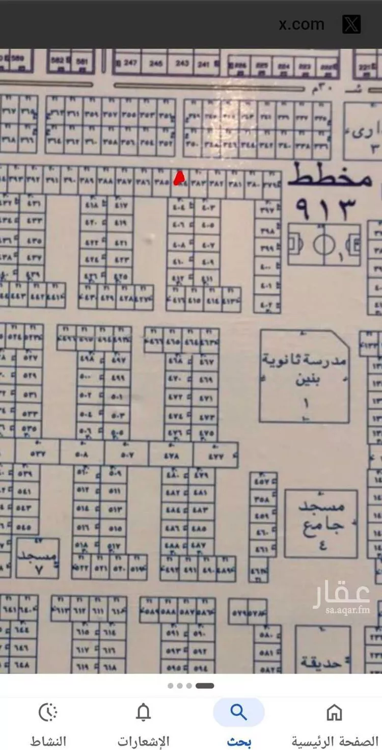أرض للبيع في شارع طاهر العمراني, حي الملك عبدالله, مدينة المجمعه, منطقة الرياض صورة 3