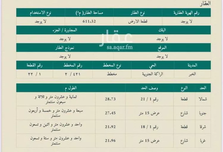 أرض للبيع في شارع ابن الكبال ، حي الراكة الجنوبية ، الخبر ، الخبر