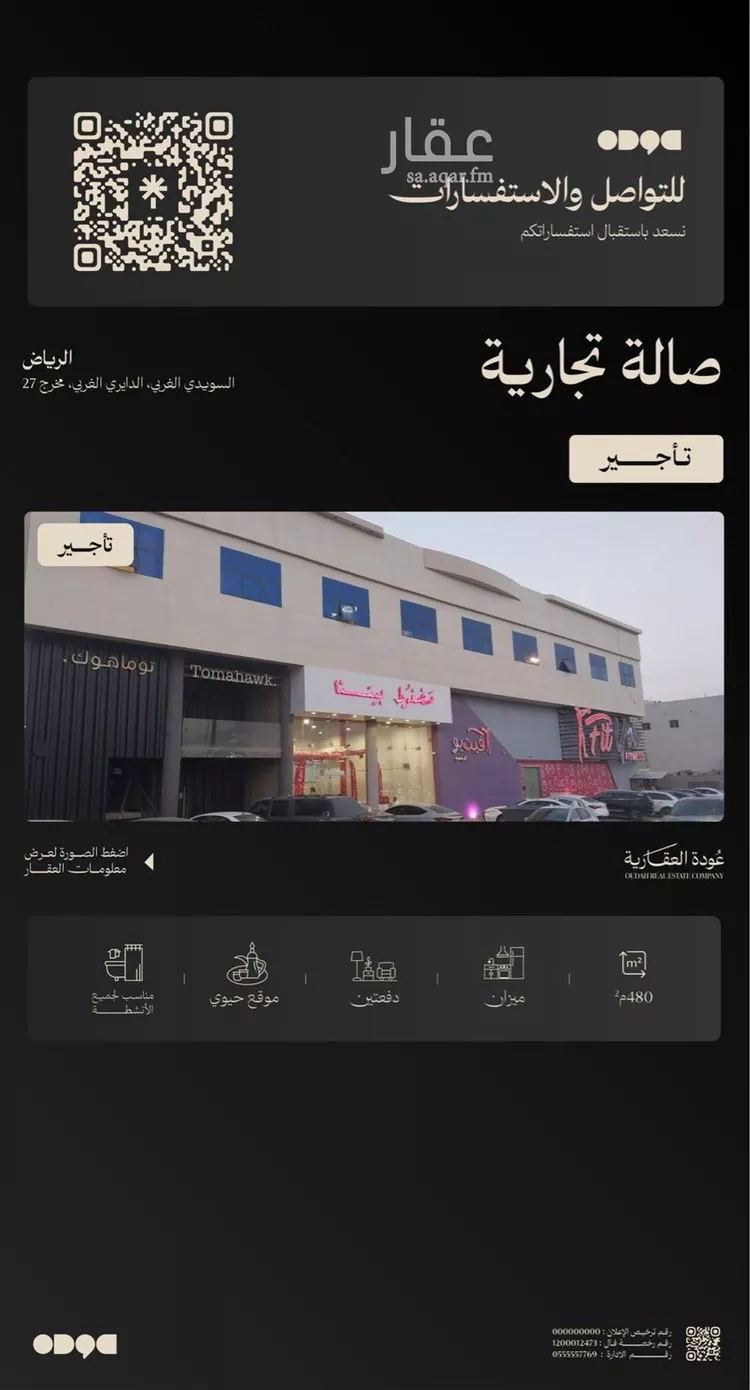 محل للإيجار في شارع الدائري الغربي الفرعي, حي السويدي الغربي, مدينة الرياض, منطقة الرياض