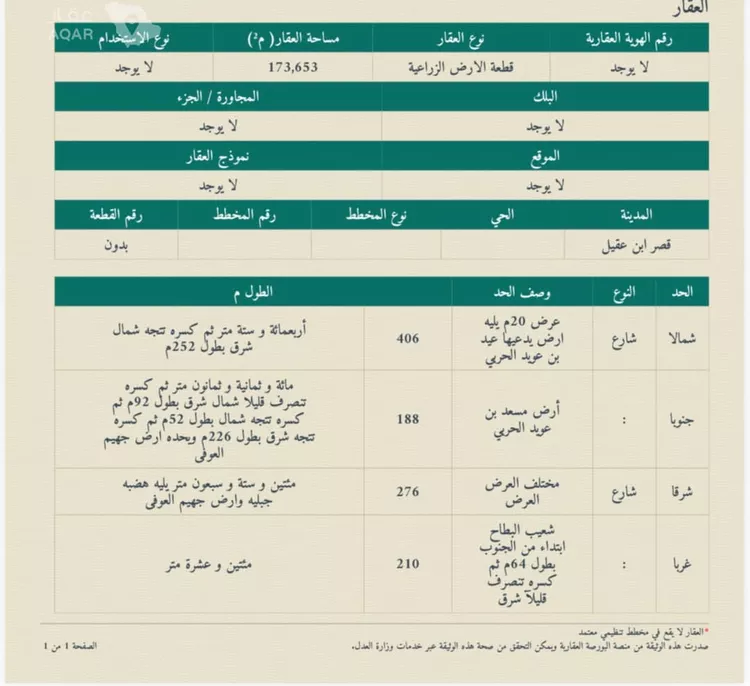 أرض للبيع في حي العرداء, مدينة العرداء, منطقة القصيم 2