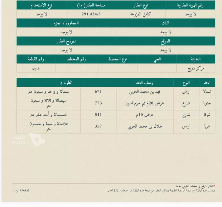 أرض للبيع في حي دوبح, مدينة دوبح, منطقة القصيم 2
