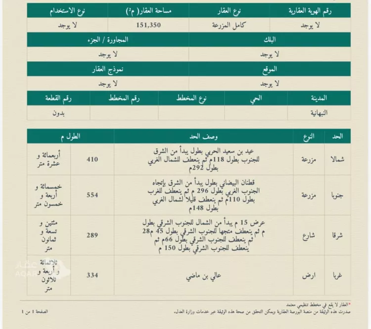 أرض للبيع في حي عطي, مدينة عطي, منطقة القصيم