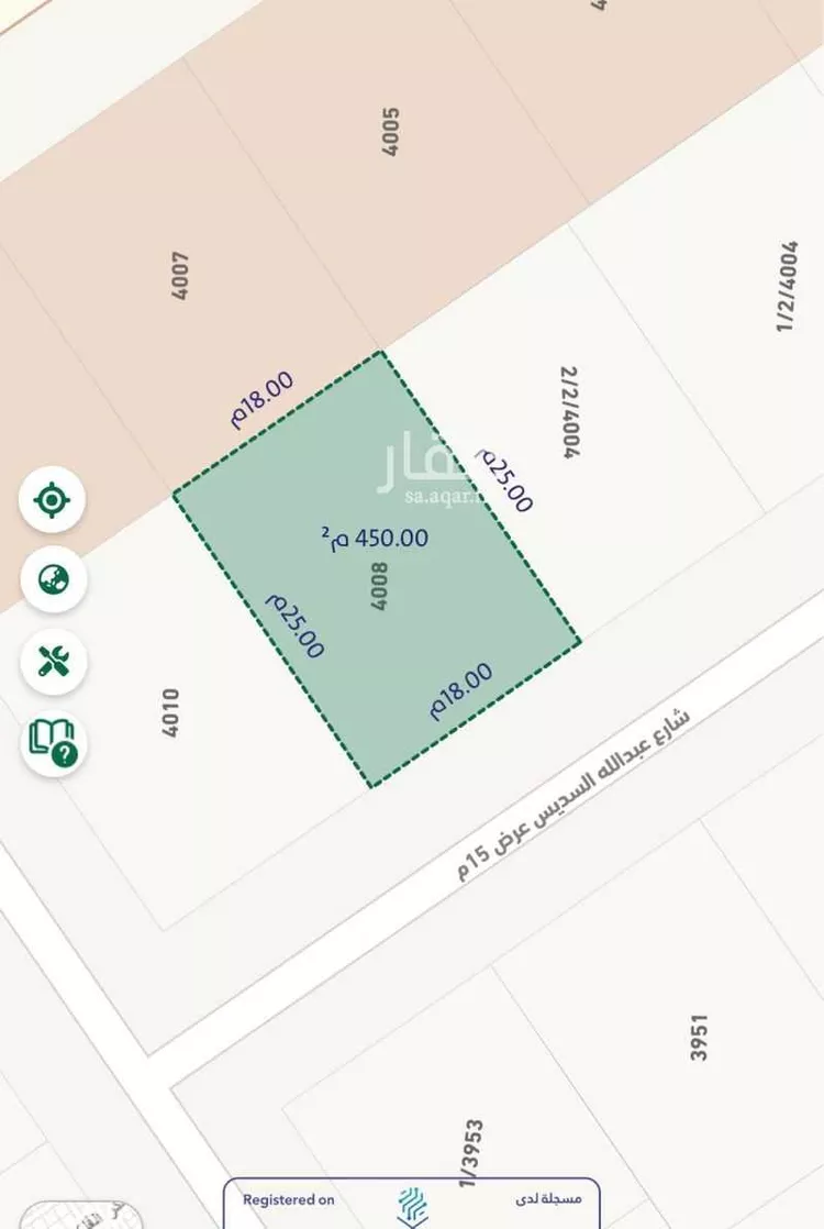 أرض للبيع في شارع عبدالله السديس, حي المهدية, مدينة الرياض, منطقة الرياض صورة 2