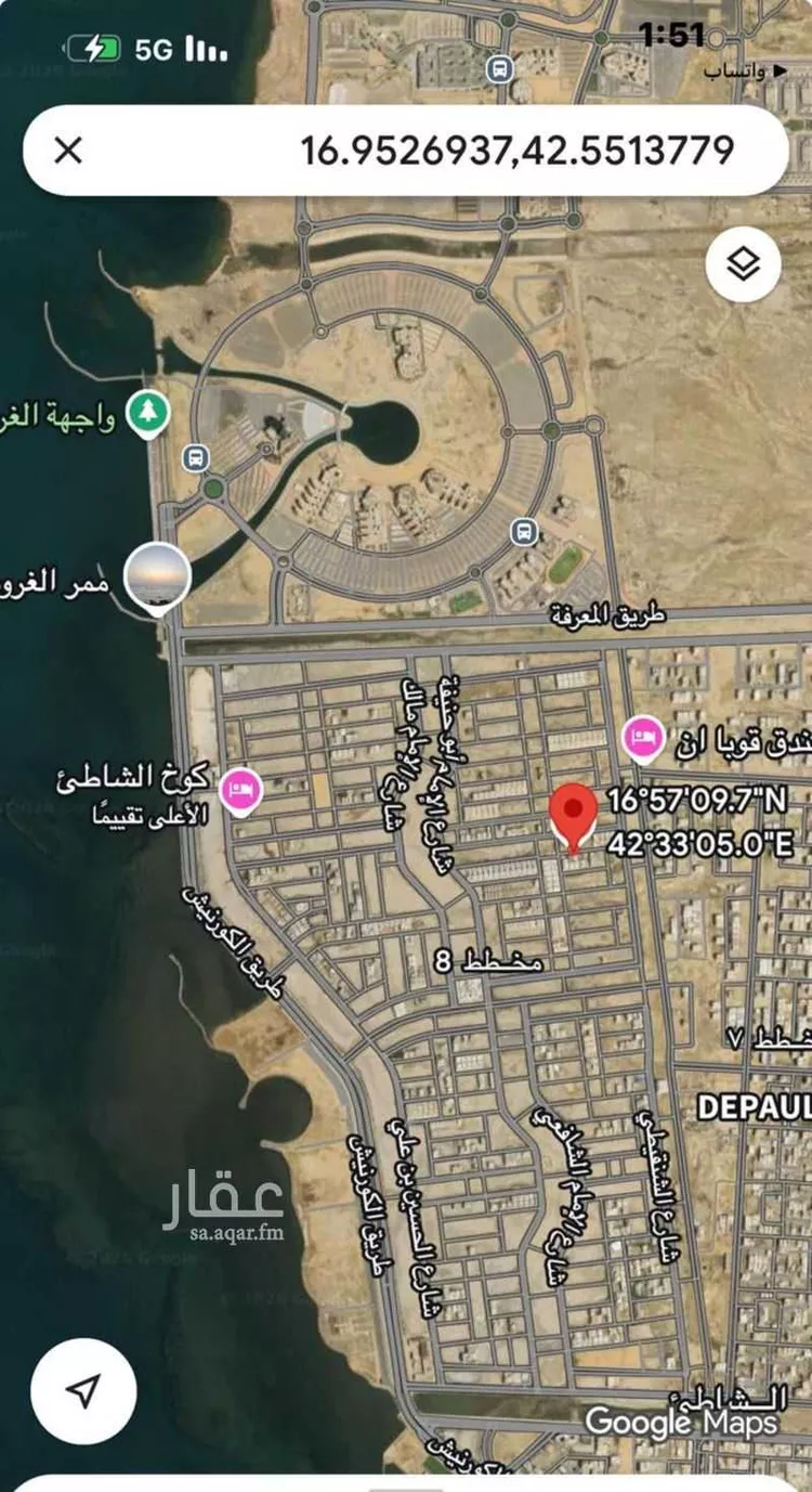 أرض للبيع في شارع شارع 153 ح, حي المحمدية 1, مدينة جازان, منطقة جازان