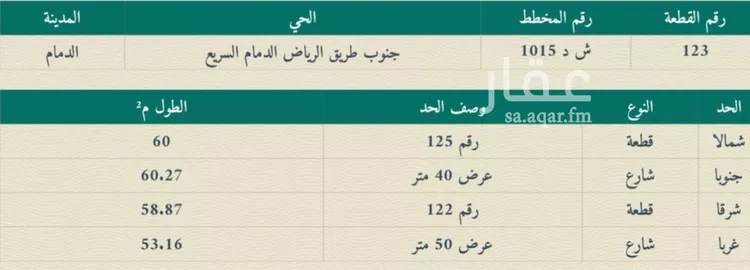 أرض للبيع في شارع المغيره ابن نوفل, حي العروبة, مدينة الدمام, المنطقة الشرقية صورة 2