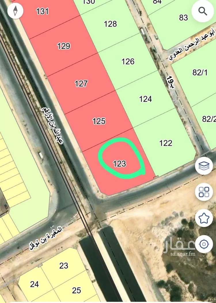 أرض للبيع في شارع عبدالله ابن الارقم, حي العروبة, مدينة الدمام, المنطقة الشرقية