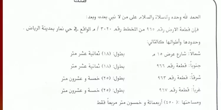 أرض للبيع في حي ضاحية نمار, مدينة الرياض, منطقة الرياض صورة 3