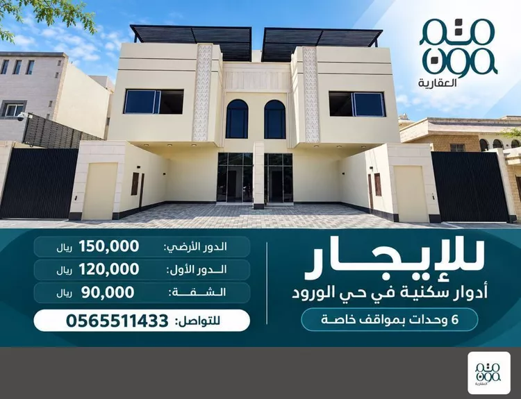 فيلا للإيجار في شارع الخرمه, حي الورود, مدينة الرياض, منطقة الرياض