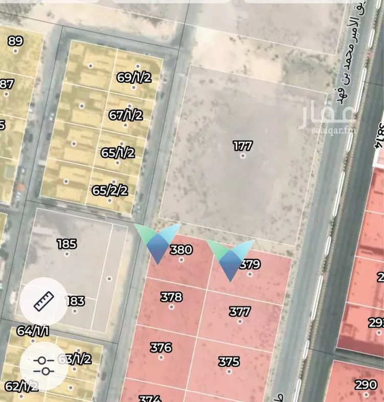 أرض للبيع في شارع طريق الامير محمد بن فهد, حي الشاطئ الغربي, مدينة الدمام, المنطقة الشرقية