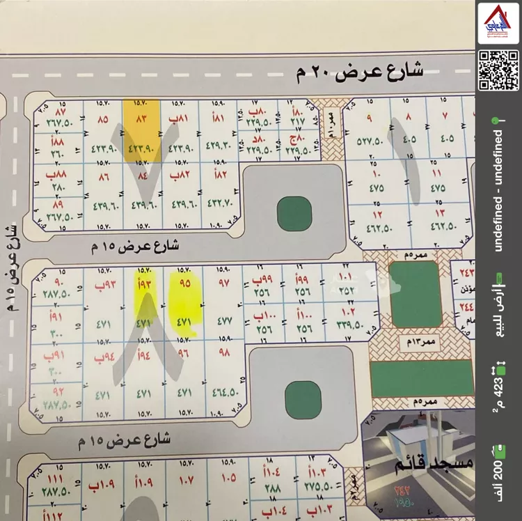 أرض للبيع في شارع صالح الكراني, حي الوهلان, مدينة عنيزة, منطقة القصيم