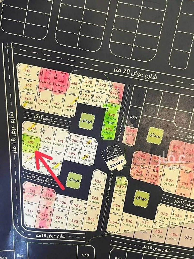 أرض للبيع في شارع المبارك بن طاهر, حي الفاخرية, مدينة عنيزة, منطقة القصيم صورة 2