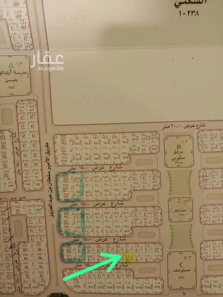 أرض للبيع في شارع امنة بنت غفار, حي الوفاء, مدينة عنيزه, منطقة القصيم صورة 2