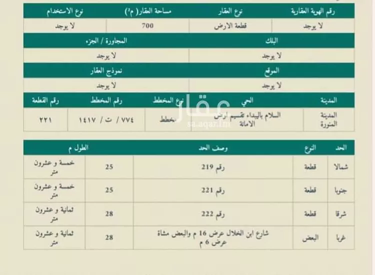 أرض للبيع في شارع ابن الخلال, حي السلام, مدينة المدينه المنوره, منطقة المدينة المنورة صورة 2