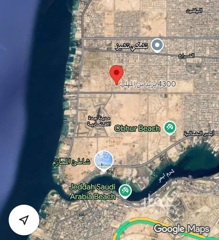 أرض للبيع في شارع يزيد بن المهلب, حي الأمواج, مدينة جدة, منطقة مكة المكرمة صورة 2