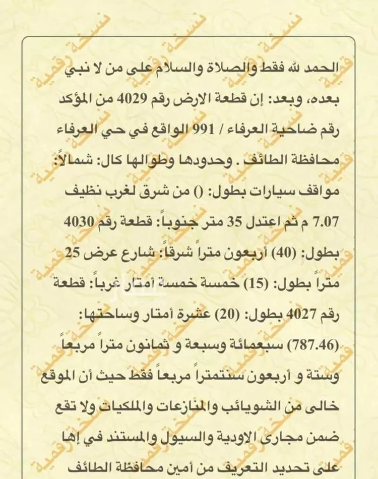 أرض للبيع في حي بدر, مدينة امارة منطقة مكة المكرمة - الطائف, منطقة مكة المكرمة صورة 2