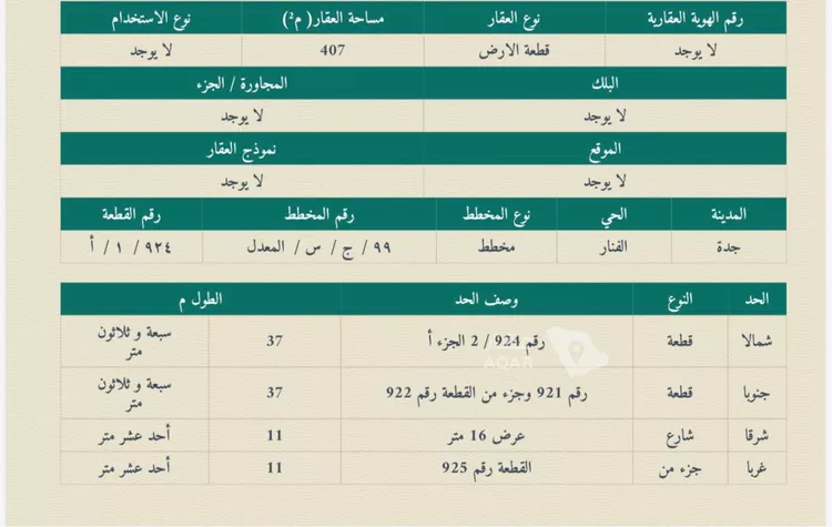 أرض للبيع في شارع ١٦, حي الفنار, مدينة جدة, منطقة مكة المكرمة 2