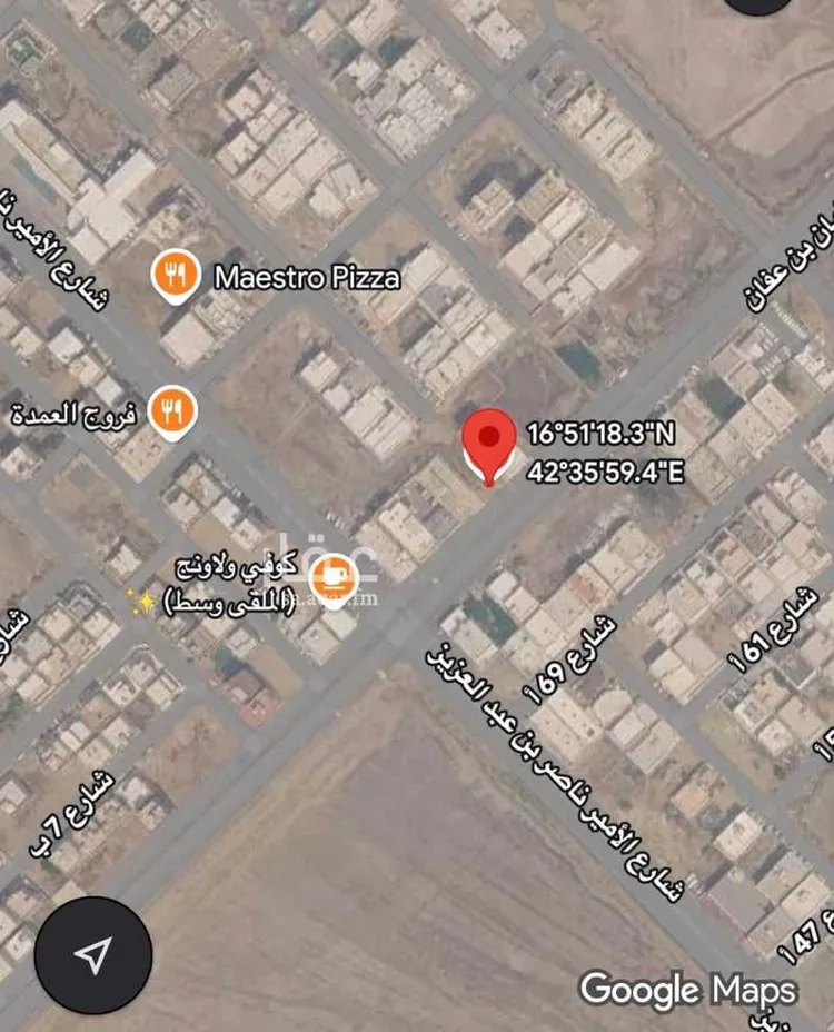 أرض للإيجار في شارع عثمان بن عفان  , حي الرحاب 2, مدينة جازان, منطقة جازان