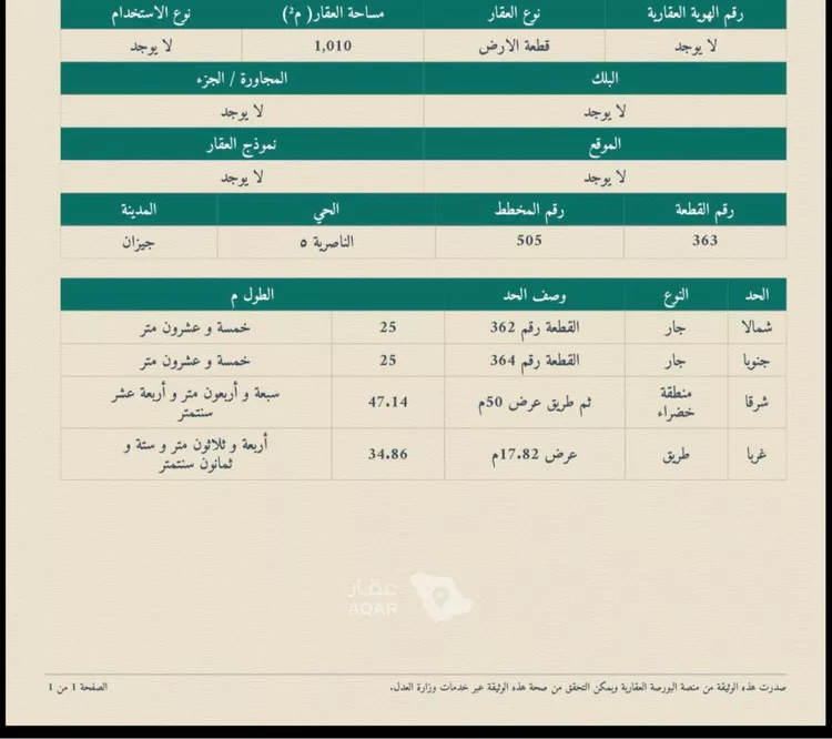 Land for Sale in Jazan Ar Rawabi