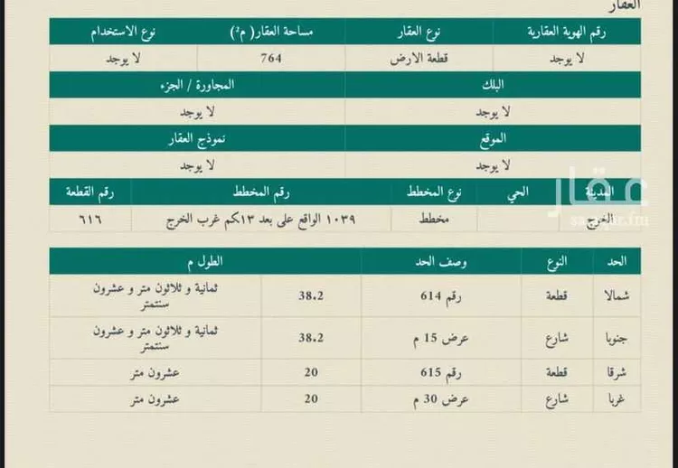 أرض للبيع في شارع الحرث بن الطفيل القرشي, حي العدامة, مدينة الخرج, منطقة الرياض