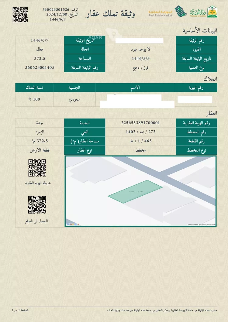 أرض للبيع في شارع أبو إسحاق الفزاري, حي الزمرد, مدينة جدة, منطقة مكة المكرمة 4