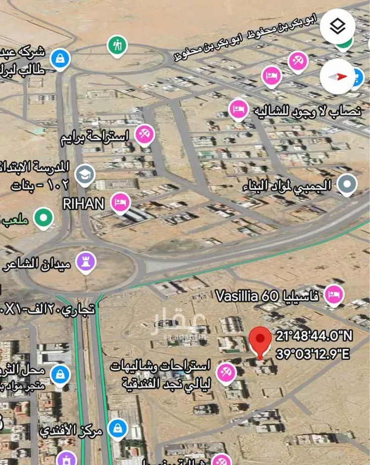 أرض للإيجار في حي البحيرات, مدينة جدة, منطقة مكة المكرمة