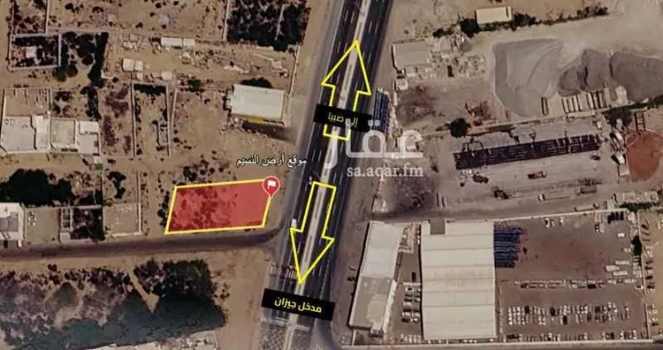 أرض للبيع في طريق الملك عبدالعزيز ، حي النسيم ، جيزان ، منطقة جازان صورة 3