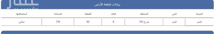 أرض للبيع في حي البحر ، الخبر ، الخبر