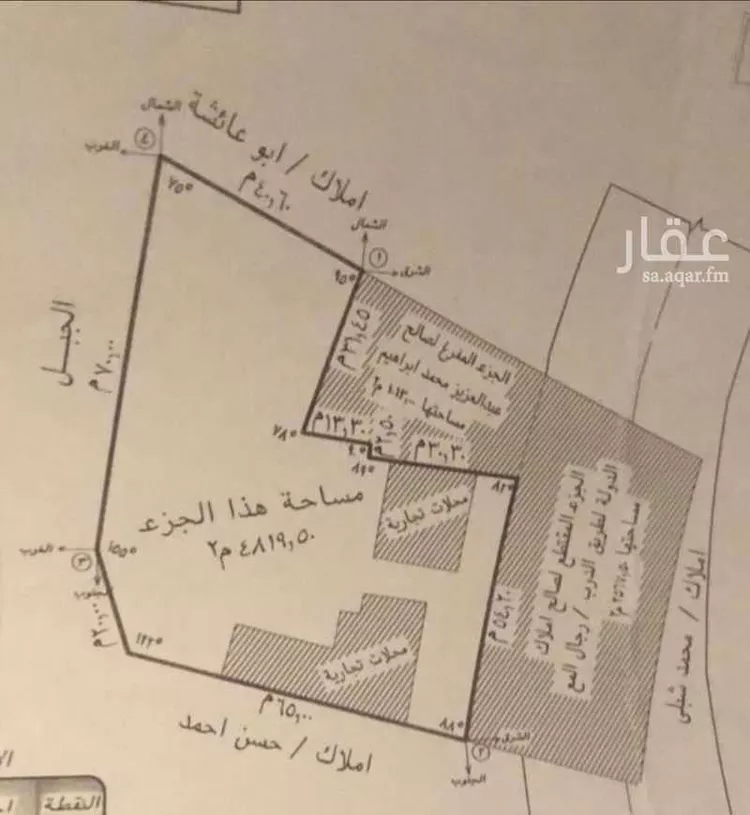 أرض للبيع في شارع الملك عبدالعزيز, حي العدالة, مدينة رجال المع, منطقة عسير