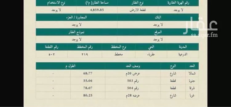 أرض للبيع في شارع عقرباء 243, حي عقرباء, مدينة الجبيلة, منطقة الرياض