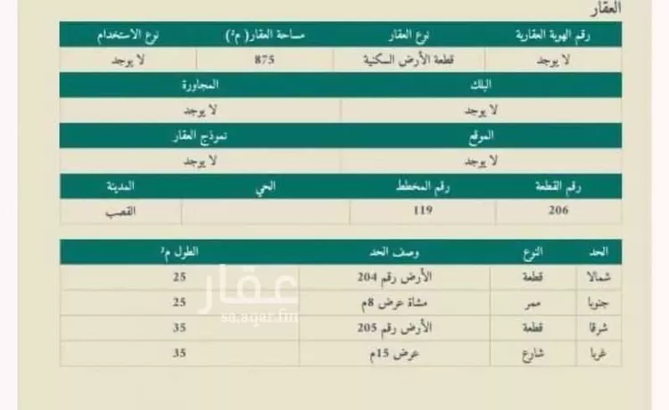 أرض للبيع في شارع شارع, حي الفيصلية, مدينة القصب, منطقة الرياض صورة 4
