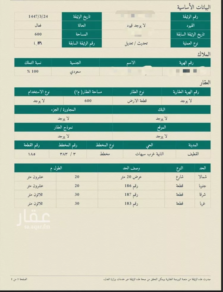 أرض للبيع في شارع ابو مصطفى الكناني, حي غرب النابية, مدينة القطيف, المنطقة الشرقية صورة 2