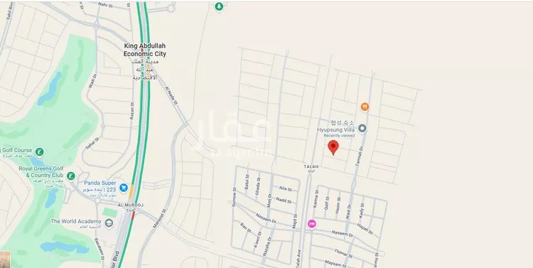 أرض للبيع في شارع دقلة, حي الملك عبدالله الاقتصادية, مدينة الملك عبدالله الاقتصادية, منطقة مكة المكرمة صورة 3