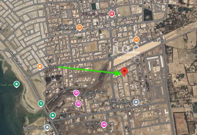 أرض للبيع في شارع عبدالله ابن اعين, حي (حي رقم (5, مدينة الليث, منطقة مكة المكرمة صورة 5